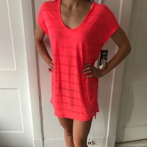 Speedo Neon Pink Swimsuit CoverUp w/ Hood TAGS ON